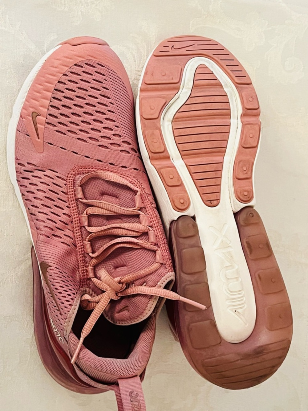 Nike Air Max 270 Rust Pink Running Women Sneakers BQ0969-600 - Sz 10 EUC - Picture 14 of 15